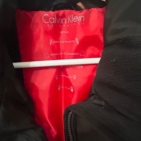Calvin Klein Performance Womens Medium Black & White Down/Feather Puffer Jacket - Picture 5 of 9